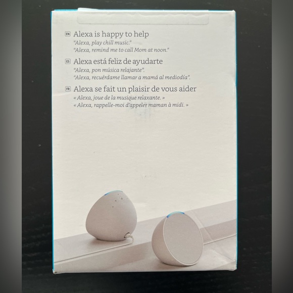 Amazon Echo Pop Smart Speaker With Alexa Bluetooth White BRAND NEW IN BOX - Picture 2 of 6